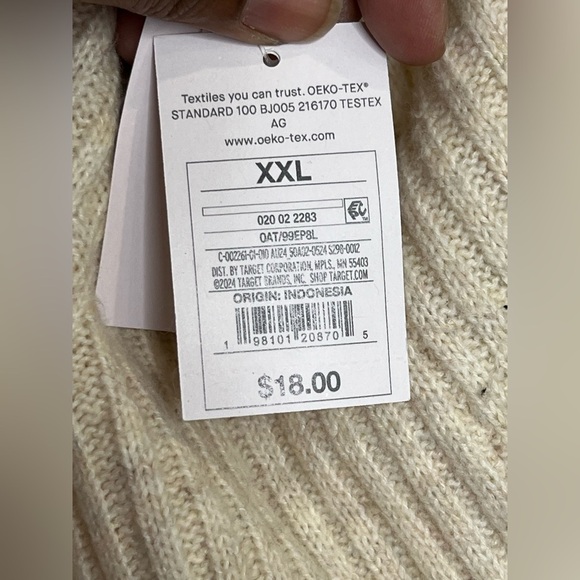 NWT Auden Women's Sweater Pajama Tank Top - Oatmeal - Size XXL - Picture 2 of 6